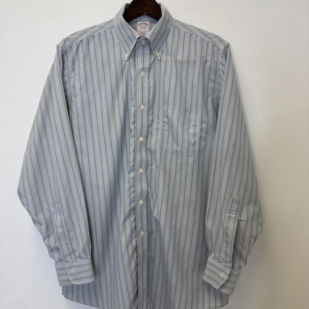 Brooks‎ Brothers 1818 Men's Tailored Stripes Dress Shirt 16-33 - Picture 2 of 8